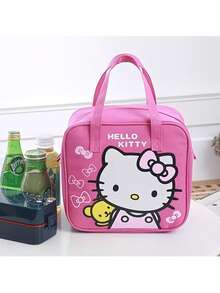 官方授權 Sanrio Hello Kitty 保溫午餐袋，可重複使用保溫保冷手提袋，防水便當盒收納袋，適用於學校、工作、野餐 - 彩色 - 查看 2