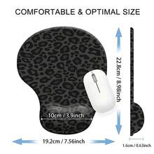 1pc Fashionable Leopard Print Ergonomic Wrist Rest Mouse Pad, Slow Rebound Silicone Wrist Support Design, Fits Wrist Curve, Relieves Office And Study Fatigue; Smooth And Wear-Resistant, Non-Slip Silicone Bottom Prevents Shifting. Suitable For Office, Study And As A Gift For Friends And Family. - Polygon - View 7