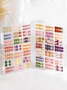 Large Capacity Transparent Nail Storage Box With 1 Roll Of Tape - Dust-Proof Portable Design, Can Store Press-On Nails And Nail Accessories, Also Can Be Used As Jewelry Box, Storage Bag, Makeup Brush Holder, Perfume Compartment Storage Box, Handheld Storage Bag, Home Accessories, Gifts For Women, School Supplies, University Essentials, Birthday Gift, Makeup Organizer, Jewelry Box, Nail Supplies, Nail Kit, Nail Stuff,Nail Tools, Nail Rhinestones, Nail Products - Multicolor - View 7