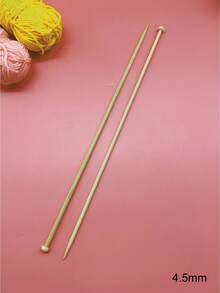 35cm 超長直編織針 2 件組，2.0–10.0mm 全尺寸範圍，淺色天然竹製一體成型，輕量且觸感溫潤光滑，適用於圍巾與帽子全幅編織，居家休閒 DIY 專用 - 竹白單尖毛衣針 - 查看 8
