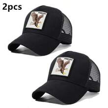 1pc Unisex Trucker Hat With Eagle Embroidery Patch, Suitable For Casual And Sports Wear - Multicolor - View 17