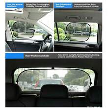 2pcs Car Sunshade Set, Universal Foldable Car Sunshade, Full Protection For Front And Rear Seats, Side Windows And Rear Windshield, Suction Cup Installation Suitable For All Car Models, Foldable And Easy To Store, Suitable For Hot Weather And Outdoor Parking - Multiple Styles - View 9