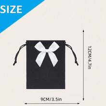 1/3/6 Piece Wedding Party DIY Material Packaging Box Velvet Bag, Suitable For Small Jewelry, Prayer Beads, Antiques And Jewels, High-End Velvet Bag For Storing Decorations - Black - View 5