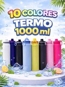 Insulated Water Bottles For Outdoor - Light Blue - View 3