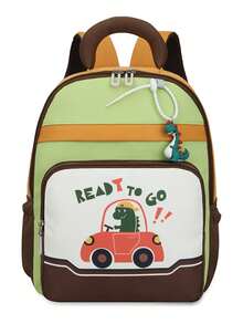 1pc Lightweight Burden-Reducing Children's Backpack, 2026 New Cute Cartoon Unisex Kindergarten School Bag - A - View 3