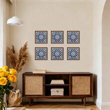 24PCS Peel And Stick PVC Tile Stickers, Different Style Patterns, Waterproof, Oil-Resistant, Stain-Resistant, Removable, No Residue, Suitable For Living Room, Kitchen, Bathroom, Toilet, Home Wall Decoration Renovation, DIY, Matte Texture, Size 10/15/20CM - FHZ-03 - View 8