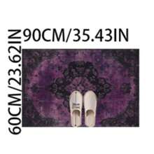 1 pièce Tapis de style persan violet et noir, tapis décoratif, décoration de chambre, petit tapis, tapis, décoration de maison, tapis de salon, tapis de chambre, décoration de maison de salon, tapis d'extérieur, tapis lavable - Multicolore - Voir 17