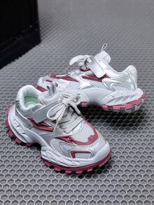 1 Pair New Baby Sports Shoes, Spring/Autumn Fashion, Soft Sole, Anti-Slip, Breathable, Casual Running Shoes For Boys And Girls - Grey - View 5