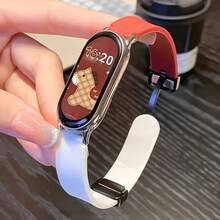 Daily Watch Band, Beautiful And Elegant, Small And Exquisite. Featuring Dopamine Color Palette Patchwork Silicone Band Design, Breathable And Comfortable, Compatible With Xiaomi Band 10/9/8. Quick-Release Design, NFC Version Shared Function, Beautiful And Elegant Watch Band, Couple Smart Sports Watch Band Accessory, Multiple Options, Multiple Matching, Suitable For Gifting - Multicolor - View 14