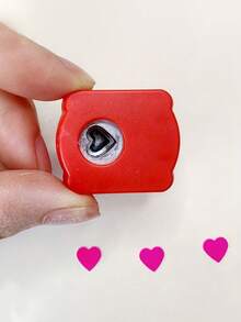 1pc Mini Cute Heart-Shaped Paper Puncher, Portable Manual Paper Embossing Tool For Handmade Paper Crafts - Multicolor - View 3
