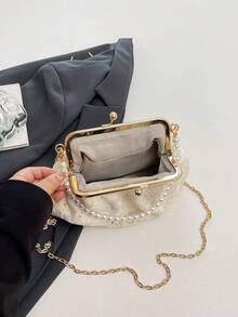 Women's PU Leather Crossbody Bag With Round Polka Dots, Vintage Style Handbag With Buckle Closure And Adjustable Shoulder Strap, Solid Color And Lightweight City Tote Bag - 咖啡 - 查看 11