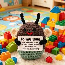 1pc Crocheted Doll–Hand-Made Mini Crocheted Dinosaur, Cute Animal, Inspirational Gift For Ladies, Men, Boyfriends, Birthdays, Anniversaries And Graduation Thanks, Masculine Huanglong, Medium. - Multicolor - View 5
