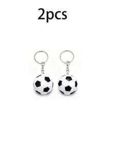 2/10pcs Soccer Ball Shaped Keychain, 3D Mini Soccer Ball Keychain Suitable For Boys, World Cup Sports Theme Keychain, Backpack Keychain - Multicolor - View 17