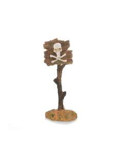 Decoração de Paisagem para Aquário, Mini Ornamento Cartoon, Esconderijo para Peixes e Camarões, Coral Artificial com Placa de Aviso - C - Visão 6