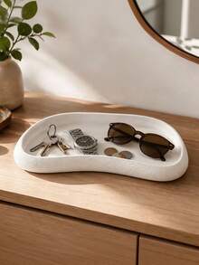 1pc Asymmetrical Creative Premium Jewelry Tray, Suitable For Keys, Earrings, Necklaces, Soap, Jewelry, Aromatherapy Trays And More, Applicable To Office, Living Room, Entryway Cabinet, Multi-Functional Jewelry Tray And Photo Prop - Multicolor - View 5