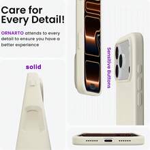 液態矽膠 3 層全包覆軟膠手機殼，適用於 iPhone 17 Pro 17 Pro Max 17，清新夏季配色，防震保護殼附防刮微纖維內裡，相容 iPhone 13 11 16 Pro Max 15 14 Plus 12 Mini XS Max 7 8 Plus - 古董白 - 查看 11