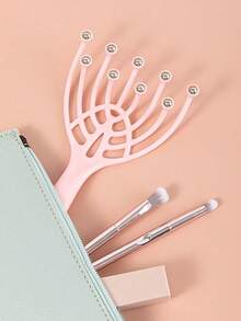 2 piezas Masajeador de cabeza de 9 púas, garra de masaje manual para el cuero cabelludo, peine para el cabello, adecuado para aliviar el estrés y relajar el Body, reducir la presión, aliviar la picazón, artículo esencial de autocuidado, herramienta de masaje manual multifuncional - Multicolor - Ver 4