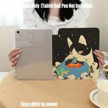 Cat Starry Sky Pattern Tablet Protective Case, Tri-Fold High-Transparency Acrylic With Pen Slot Protective Case. Tablet Protective Case Features: Tri-Fold Stand Design, Smart Sleep/Wake, Full-Body Protection, Skin-Friendly Edge Material, Air Cushion Shockproof Edge, Multi-Angle Stand, Built-In Pen Slot, Precise Cutouts, Lightweight And Portable. - Multicolor - View 9