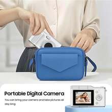 New CCD Digital Camera For Photography, Auto Focus, Upgraded 48MP 1080P Vlogging Camera, 2.4-Inch 180° Flip Screen, 4x Zoom, Portable Travel Camera For Beginners, Includes 32GB Card, Portable Camera, Birthday Christmas Gift For Boys And Girls (Pink), 600mAh - View 12