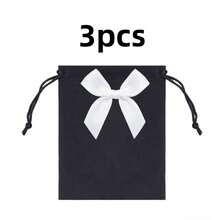 1/3/6 Piece Wedding Party DIY Material Packaging Box Velvet Bag, Suitable For Small Jewelry, Prayer Beads, Antiques And Jewels, High-End Velvet Bag For Storing Decorations - Black - View 11