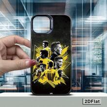 [Ships From Germany/France/Spain/Italy] Phone Case - Brand New 2D Flat Football Star Silhouette, Colorful Silver Shell, Luxurious And Elegant, Non-Yellowing, Stain-Resistant, Shock-Resistant, Stylish And , High-Quality, Unisex, Compatible With Apple 11-17 Pro/Max/Plus/Air And Galaxy S21-S26 Ultra – XM 13/14/15 Pro/Ultra - 1 Image - View 5