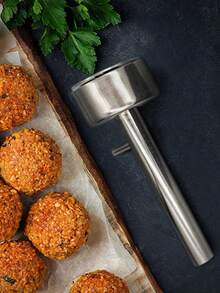 1PC Stainless Steel Meat Ball Spoon, Salad Sandwich Rice-Meat Dumplings Making Spoon, Kitchen Household Creative Meat Pressing Pork And Beef Ball Mold, Rice-Meat Dumplings Tools, Easy To Clean And Reusable, Maruko Artifact,Kitchen Gadgets - Multicolor - View 5