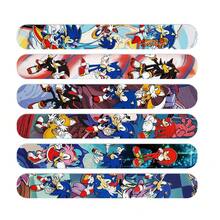 12pcs Sonic Character Printed Pop Wristbands - Anime Pop Rings - Adjustable Party Wristbands - Suitable For Holiday Parties And Birthday Gifts - Anniversaries - Birthday Gifts - Multicolor - View 4