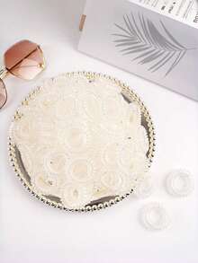 10/50pcs Small Black Spiral Hair Ties, High Elasticity Rubber Band Hair Accessories - Clear - View 8