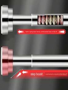 Adjustable Shower Curtain Rod - Rust-Proof Stainless Steel Telescopic Rod, No Drilling Required, Non-Slip Extendable, Multiple Sizes And Colors Available, Perfect For Bathroom Shower Curtains - Bold Version - View 10