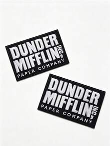 1片/2片/3片/4片 NBC The Office Dunder Mifflin 紙業公司方框標誌刺繡熨燙貼布 - 彩色 - 查看 8