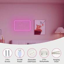 Letrero de neón Neonawall para decoración de pared, letras iluminadas, letrero LED para negocios, regalos para fiestas de cumpleaños, letreros nocturnos decorativos LED, decoración para vestidores de - cejas - Ver 4