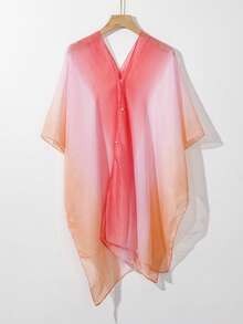 1 pieza Nuevo Chal Oversize Versátil Premium con Diseño Degradado Primavera Verano Otoño - Multicolor - Ver 16