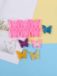 1pc Resin Earring Mold, Butterfly Jewelry Resin Mold Crystal Glue Keychain Necklace Pendant Mold Silicone Earring Mold DIY Art Craft Jewelry Making Supplies Holiday Gift - Multicolor - View 11
