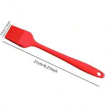 2/1pc Silicone Barbecue Brush, Heat-Resistant Silicone Brush, High-Quality Cooking Brush, Suitable For Camping Barbecues, Salads, Baking, Cooking, Frying, And Roasting. Perfect For Summer Parties, Camping, And Everyday Cooking. - Multicolor - View 2