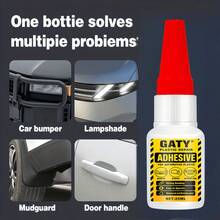 GATY 汽車桿專用膠 -- 塑膠特效黏著劑，強效通用焊接劑，適用於修復塑膠零件、後視鏡底座及黏合裂開外殼，工業與科學 > 膠帶、黏著劑與密封劑 > 瞬間膠 (25g) - 1pc - 查看 4