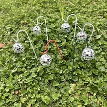 12PCS/6 Sets Mini Flower Stand Potted Plant Indoor Decor Ground Stake With Glitter Ball, Plant Support Sun Catcher Potted Plant Decoration Garden Decor - Multicolor - View 6