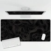 1pc Tech-Style Linear Large Gaming Mouse Pad - Non-Slip Rubber Base, Abstract Art Pattern, Suitable For PC Gaming, Home Office Desk, Computer Workspace, Dramatic Scenes, Extended Mouse Pad, Exclusive For Tech Enthusiasts - View 10