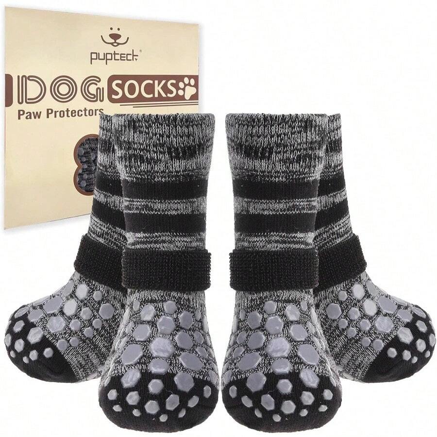 - Calcetines antideslizantes para perros para evitar que laman los pisos de madera, zapatos para pavimento caliente en verano, botines de traccin para perros de tallas pequeas, medianas y gra - inicial - Ver 1