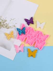 1pc Resin Earring Mold, Butterfly Jewelry Resin Mold Crystal Glue Keychain Necklace Pendant Mold Silicone Earring Mold DIY Art Craft Jewelry Making Supplies Holiday Gift - Multicolor - View 9