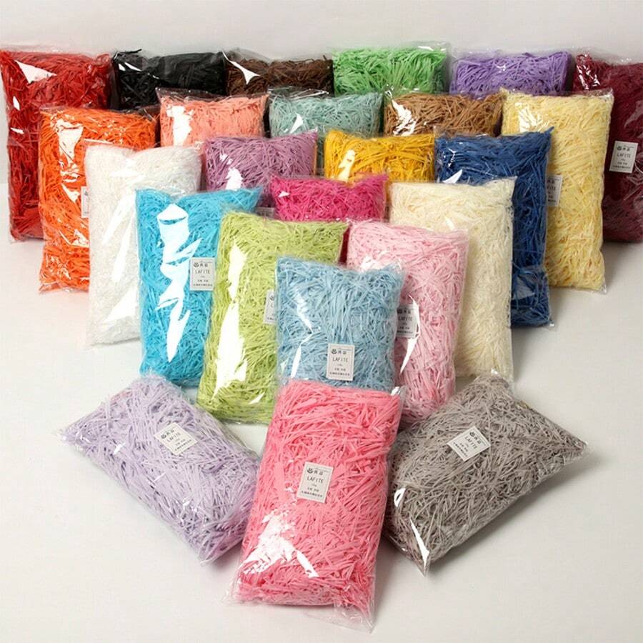 High-Quality Raffia Grass For Filling Holiday Gifts And Birthday Presents, And For Holiday And Celebration Decorations - A - View 1