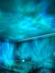 Vortex Water Ripple LED Projector Lamp - Dynamic Flame & Starry Sky Projection Atmosphere Light, USB Powered Cube Lamp, Remote Dimming, Suitable For Bedroom, Living Room And Cafe Decoration, Multi-Scene Application - Water ripple - View 10