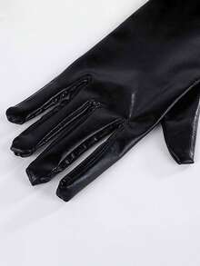 1set Party Solid Long Gloves For Daily Use Halloween Halloween Accessories Winter Gloveswedding - A - View 4