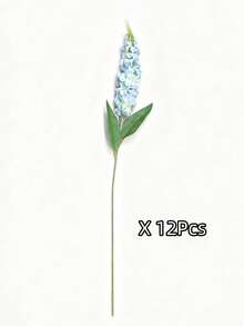 MEHELANY 12/8/6/4/2/1pcs - 29.2 Inch - Light Blue Delphinium Artificial Flowers, Delphinium Silk Flowers, Long Stem Hyacinth Fake Flowers, Realistic Touch, Artificial Delphinium, Suitable For Wedding, Home, Outdoor Party Floral Arrangement, Table Decoration, Garden, Hotel, Bar, Kitchen, Fireplace, Tall Vase Decoration, Autumn Halloween, Thanksgiving, Christmas Party Supplies, DIY Arch Wreath Decoration, Girls Gift - Light Blue - View 11