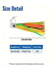 GOTURE 1pc 107g/3.77oz Octopus Soft Bait Lure With Skirt Tail, Trolling Fishing Lure, Multiple Colors Available, Suitable For Freshwater And Saltwater - Multicolor - View 3