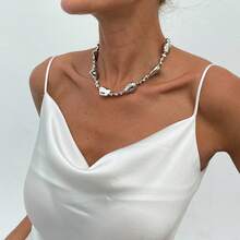 Collar de cuentas irregulares - Dorado - Ver 7