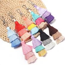 1pc/Pack Tassel Keychain 14.5cm Gradient Color Three-Layer Tassel Christmas Tree Pendant Phone Charm Decoration Handmade DIY Clothing Accessories Bag Jewelry Parts - Tassel Keychain - View 10