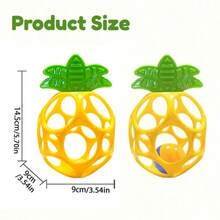 Fruit Shaped Baby Rattle Toy, Soft Hand Grab Ball With Rattle Sound, Early Educational Sensory Toy, Textured Teething Relief Toy For Newborn 0 Month+, Perfect Baby Shower Gift - 彩色 - 查看 7