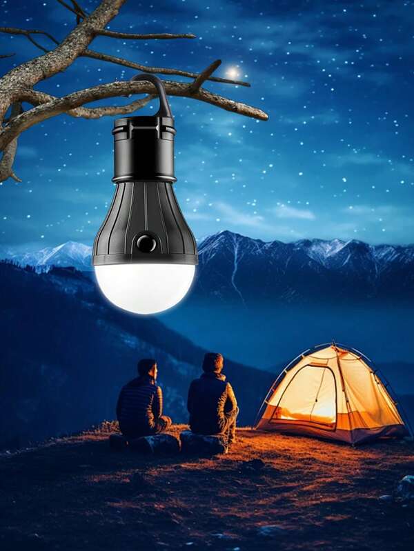 1pc LED Camping Light With Carabiner, Portable Mini Tent Light, 3 Lighting Modes, Hanging Waterproof Emergency Camping SOS Signal Light