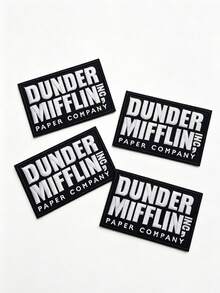 1片/2片/3片/4片 NBC The Office Dunder Mifflin 紙業公司方框標誌刺繡熨燙貼布 - 彩色 - 查看 10