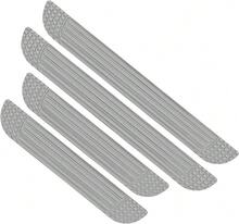 HZEL 4PCS Car Door Sill Protector, Anti-Scratch Vehicle Door Step Entry Guard Dust Shield Sticker, Automobile Edge Step Threshold Anti-Tread Protection Strip, Universal Fit (Gray) - ColorC - View 1
